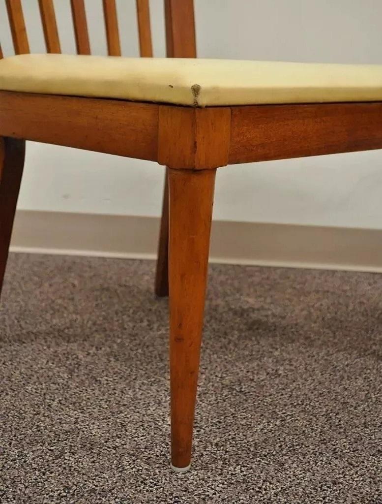 Chaise de salle à manger vintage à dossier à lamelles en érable, style Paul McCobb, du milieu du siècle dernier - Paire en vente 1