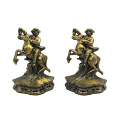 Vintage Paul Revere Midnight Ride Cast Iron Bookends