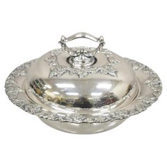 Vintage Paul Revere Silver Co Round Silver Plated Covered Vegetable Serving Dish