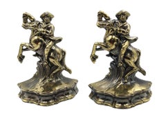 Vintage Paul Revere's Midnight Ride Bookends by S.C.C., 1974