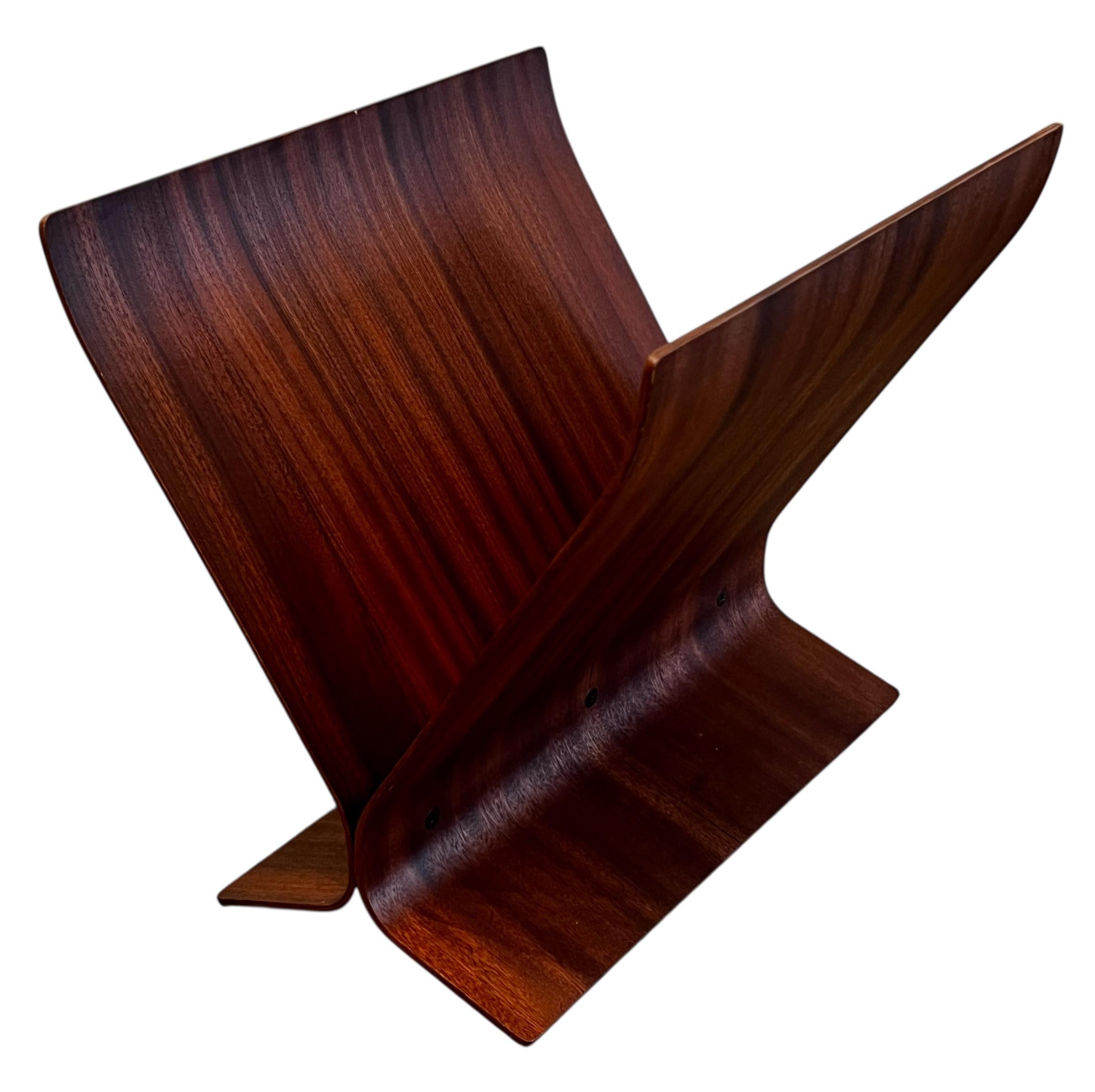 Mid-Century Modern Vintage Paul Rowan Bentwood Magazine Rack for Umbra For Sale