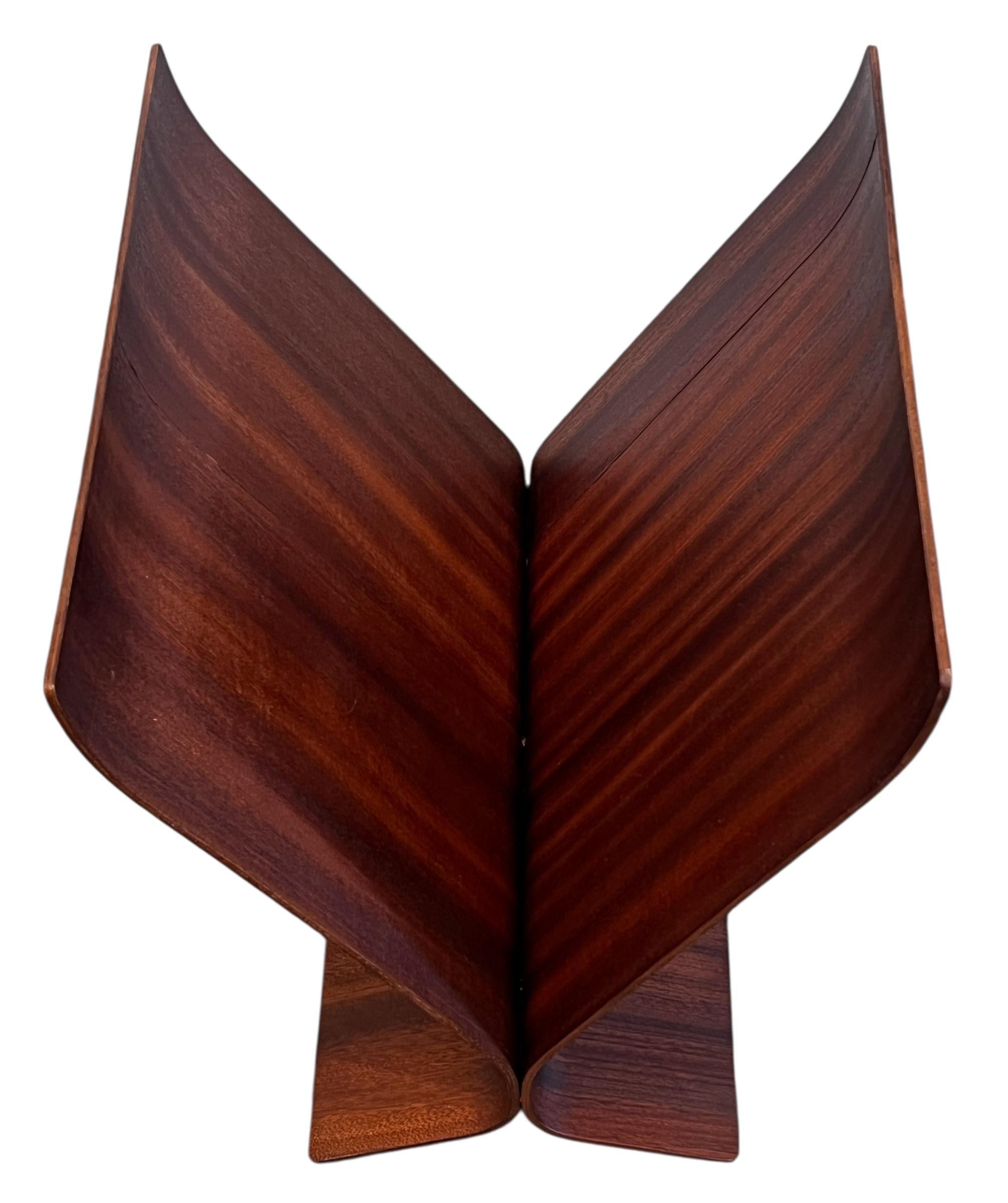 Vintage Paul Rowan Bentwood Magazine Rack for Umbra For Sale 1