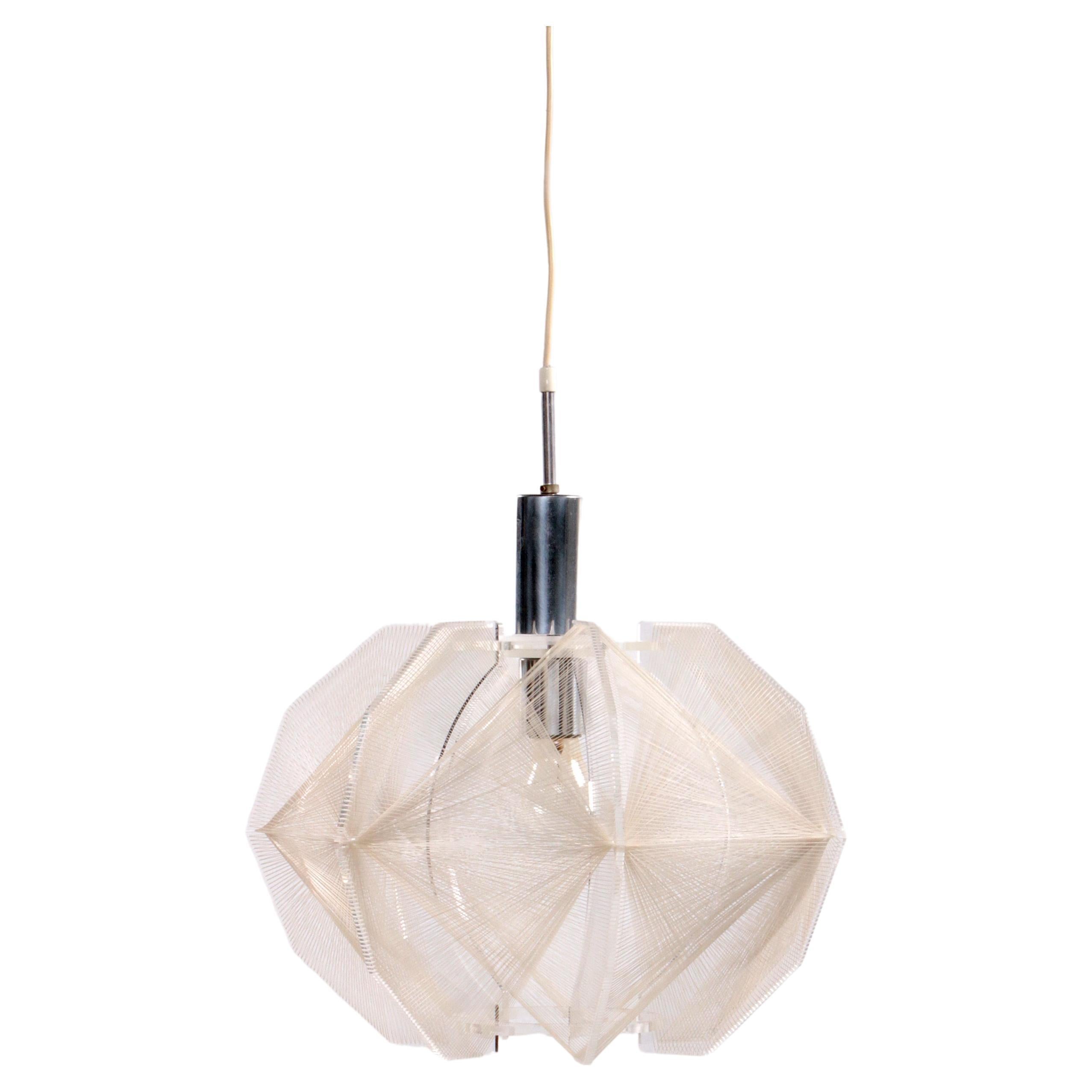 Vintage Paul Secon Spider Web Hanging Lamp, 1960 Germany