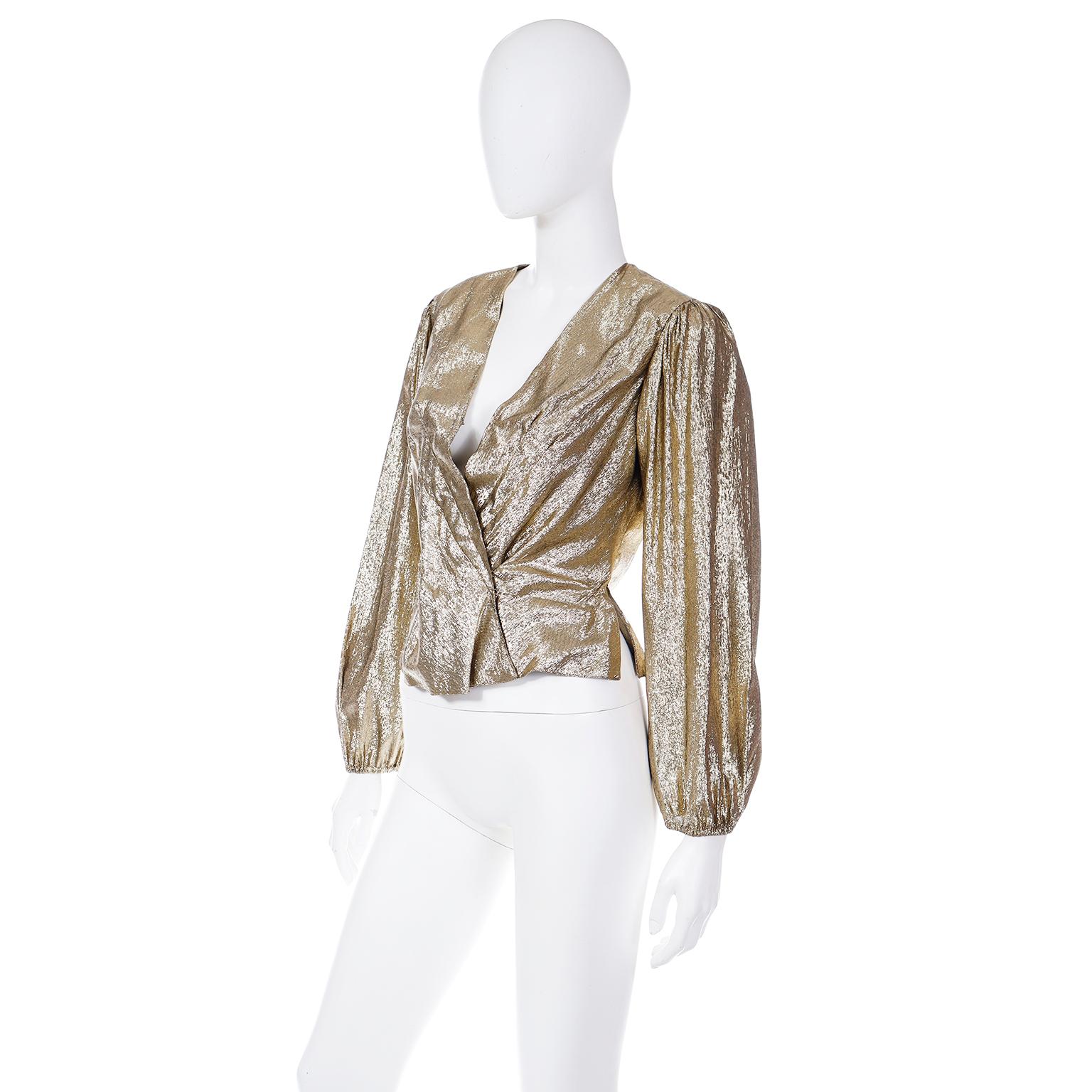 gold evening blouse