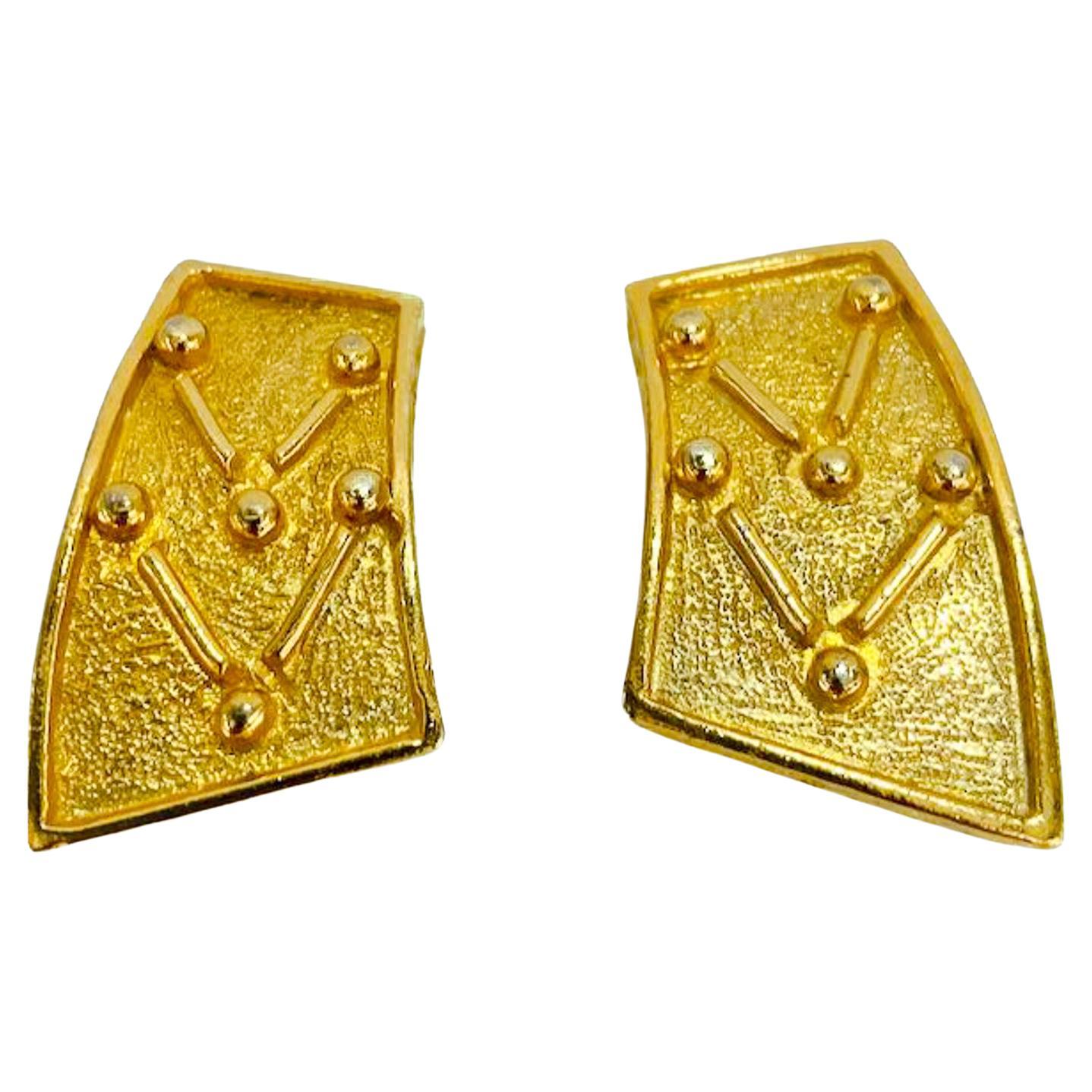 Vintage Paulo Gucci Clip On Earrings 1980s For Sale