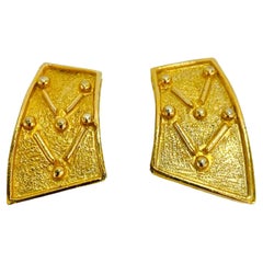 Vintage Paulo Gucci Clip On Earrings 1980s
