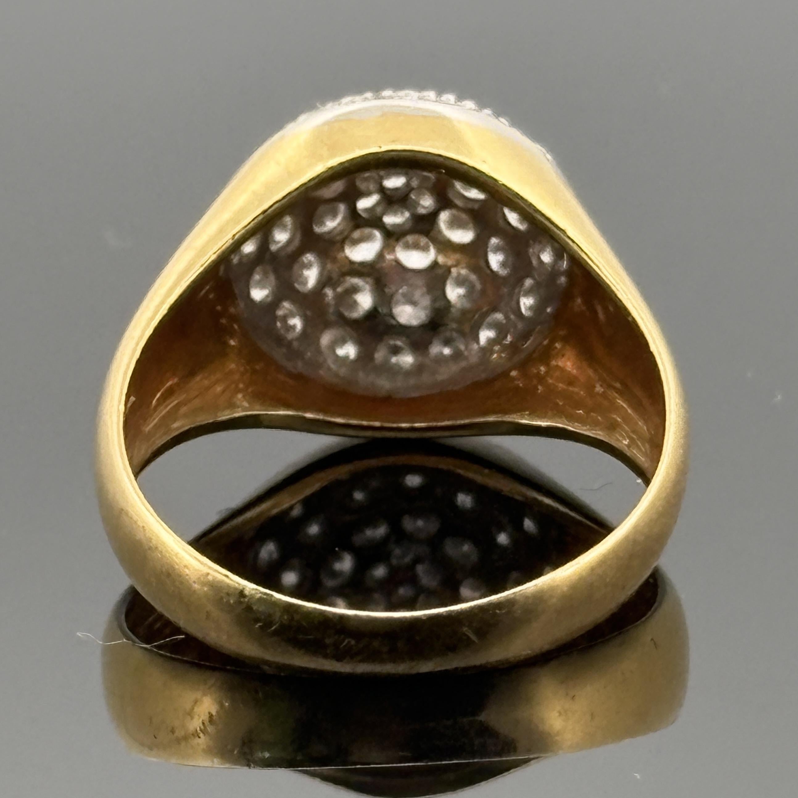 Anello vintage con diamanti a cupola - 1,03ctw Oro 18k Italia in vendita 2