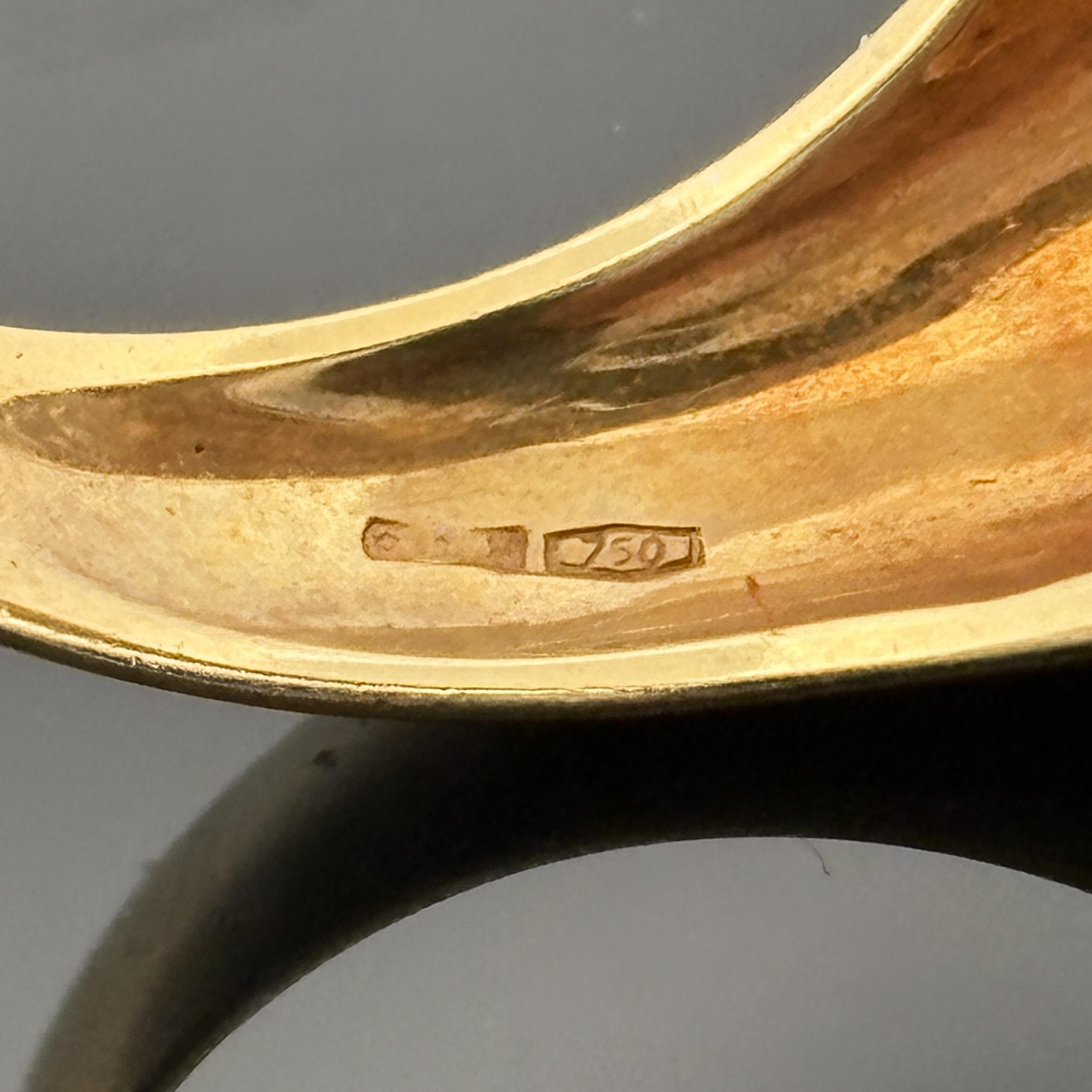 Anello vintage con diamanti a cupola - 1,03ctw Oro 18k Italia in vendita 3