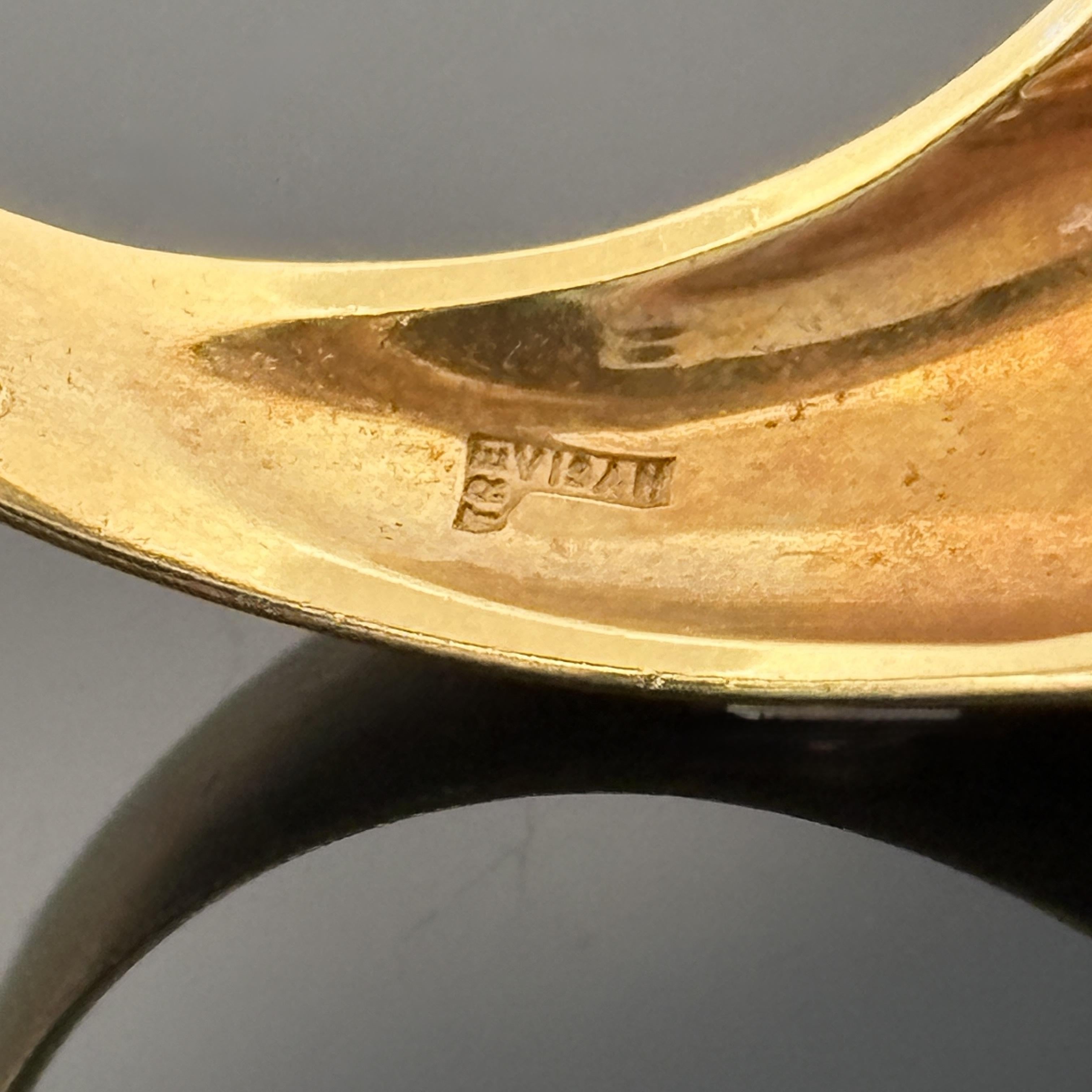 Anello vintage con diamanti a cupola - 1,03ctw Oro 18k Italia in vendita 4