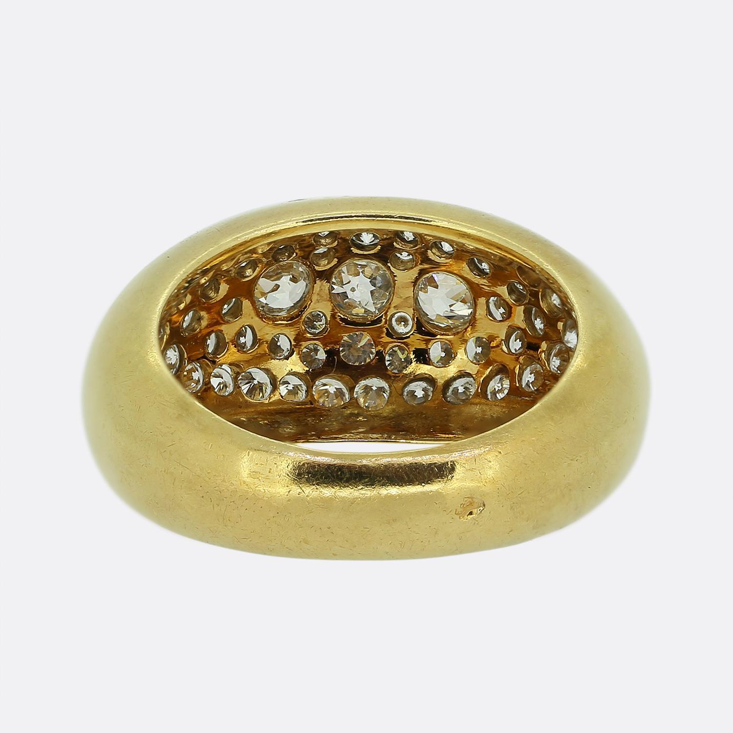 Vintage Pavé Diamond Set Ring In Good Condition For Sale In London, GB