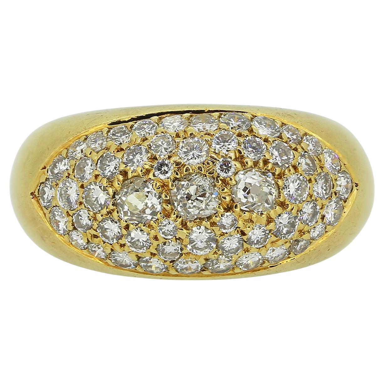 Vintage Pavé Diamond Set Ring For Sale