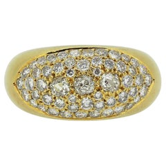Bague vintage à pavé de diamants