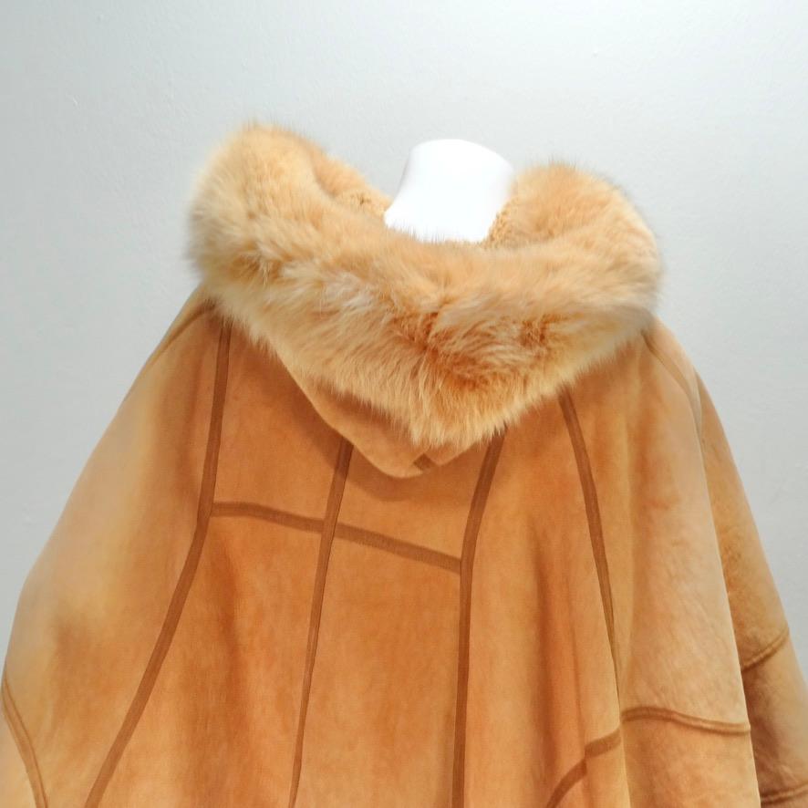 Vintage Peach Fur Poncho 4
