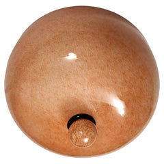 Vintage Peach Murano Flush Mount
