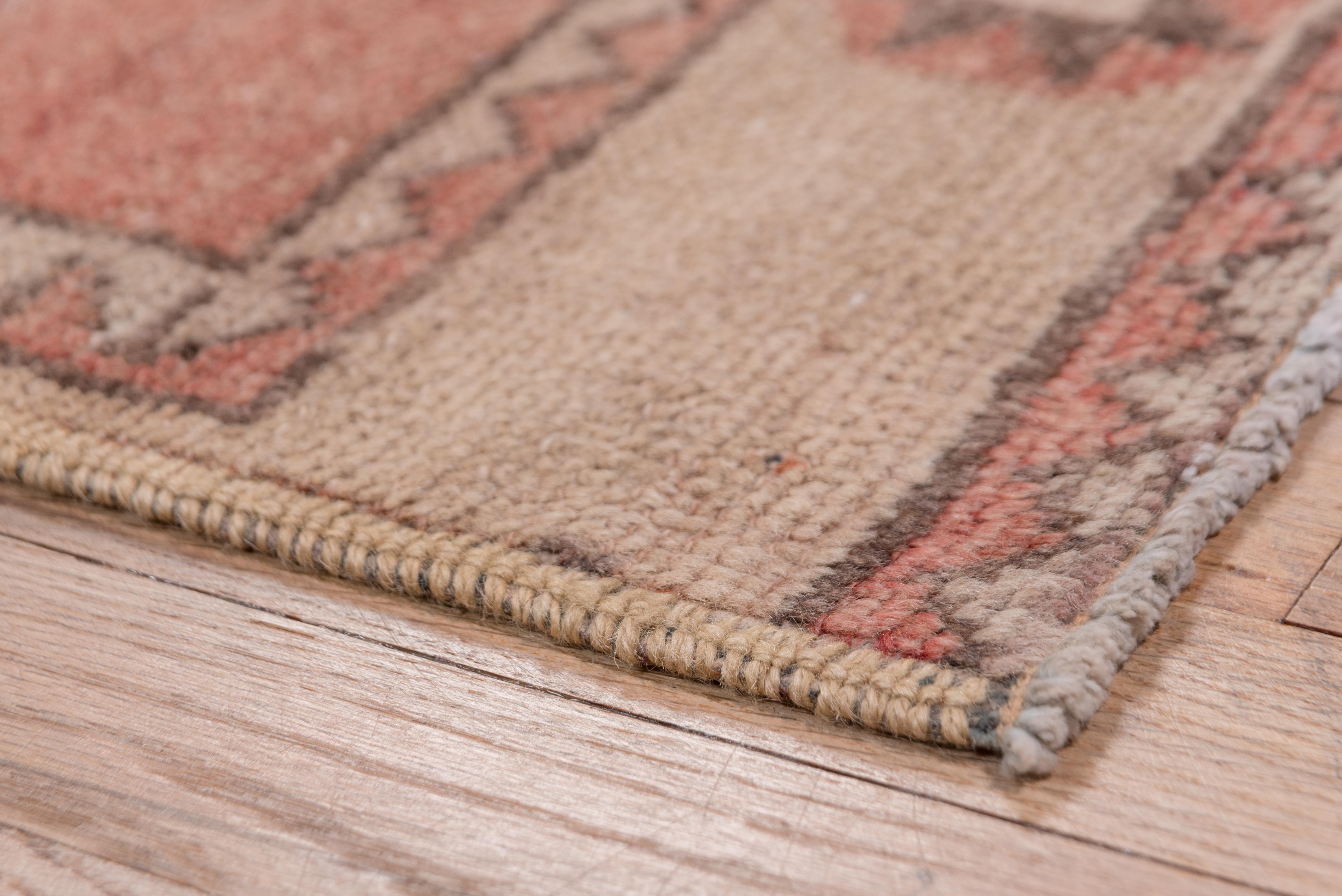 Wool Vintage Peach Oushak Runner For Sale