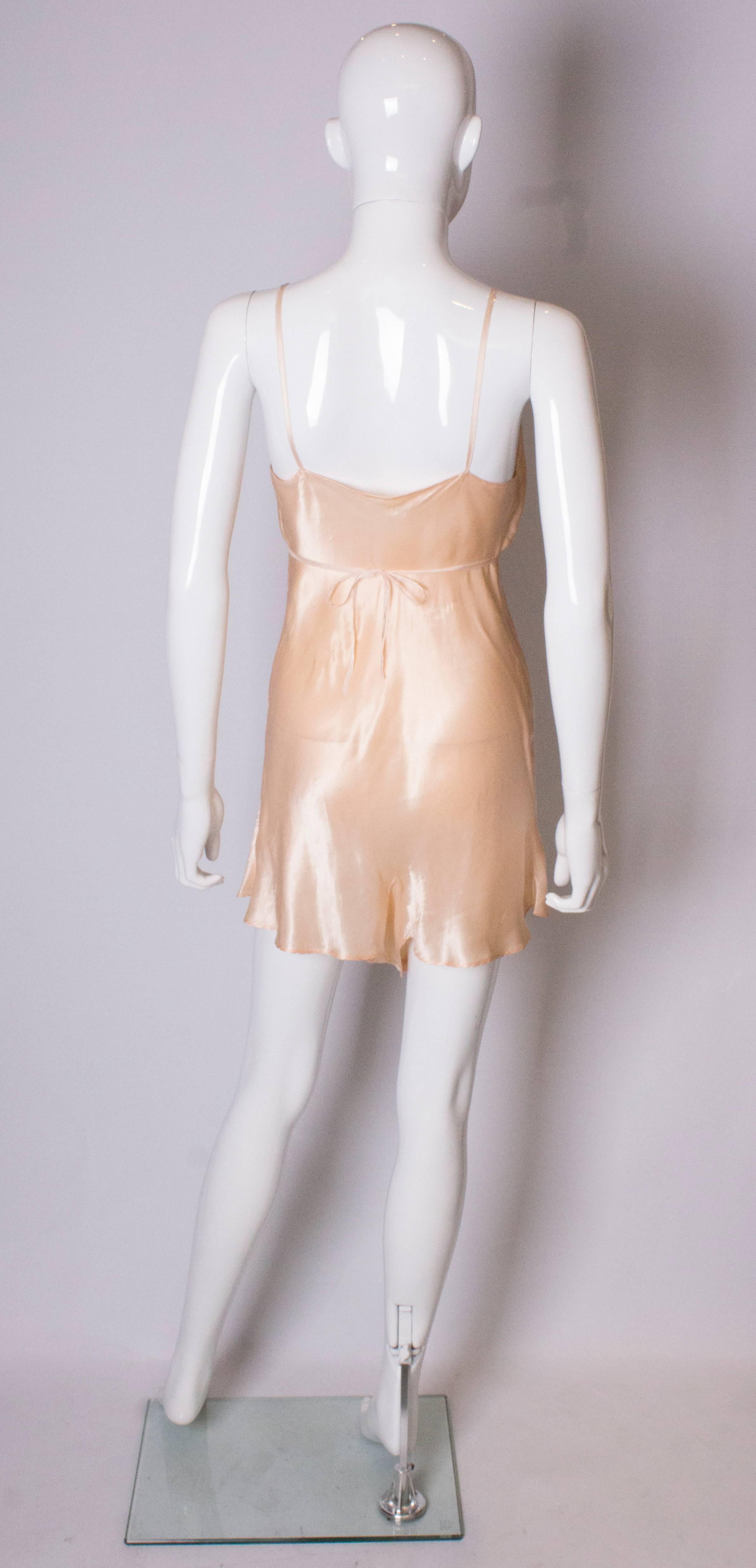Women's Vintage Peach Satin Cami Nickers For Sale