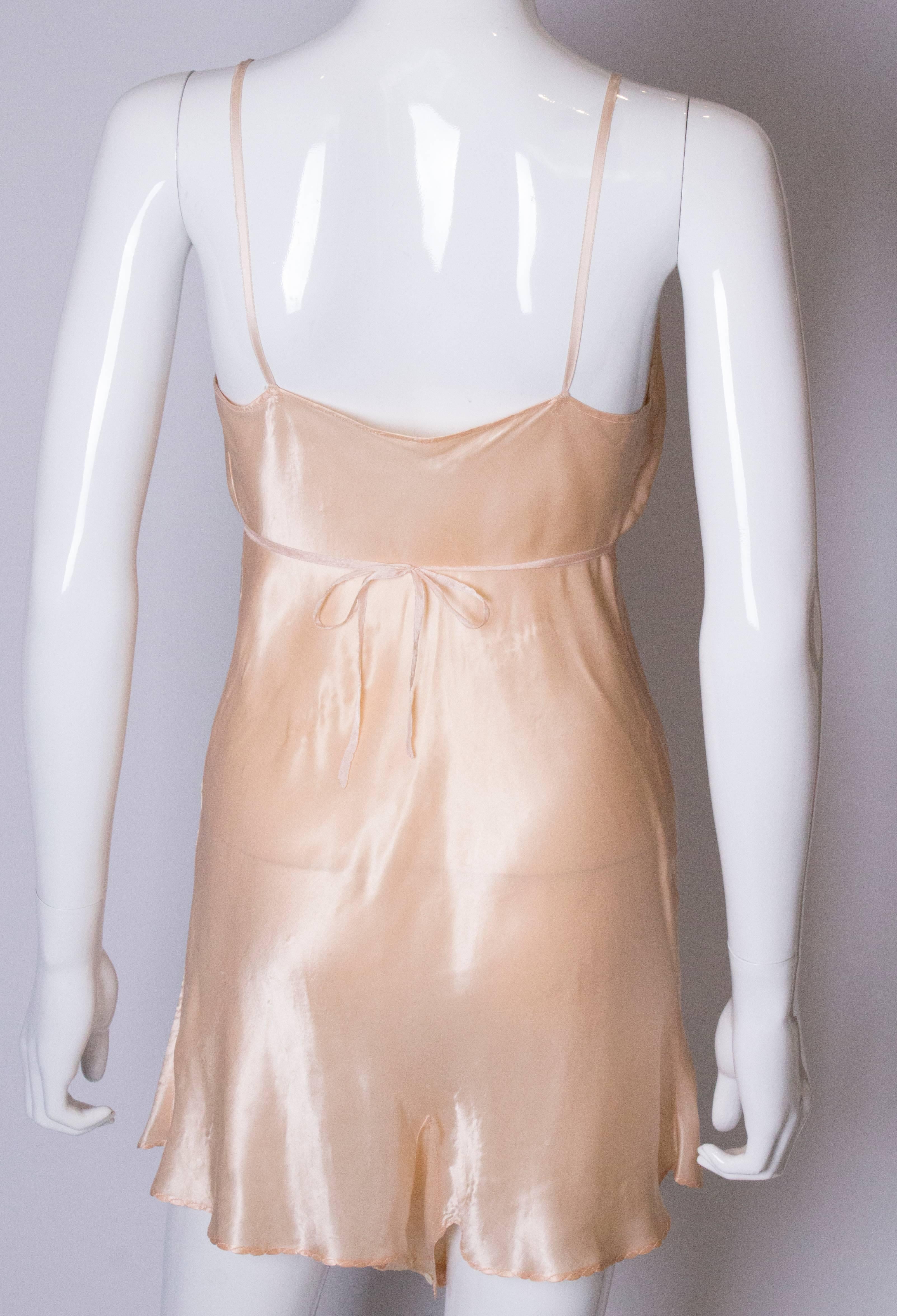 Women's Vintage Peach Satin Cami Nickers For Sale