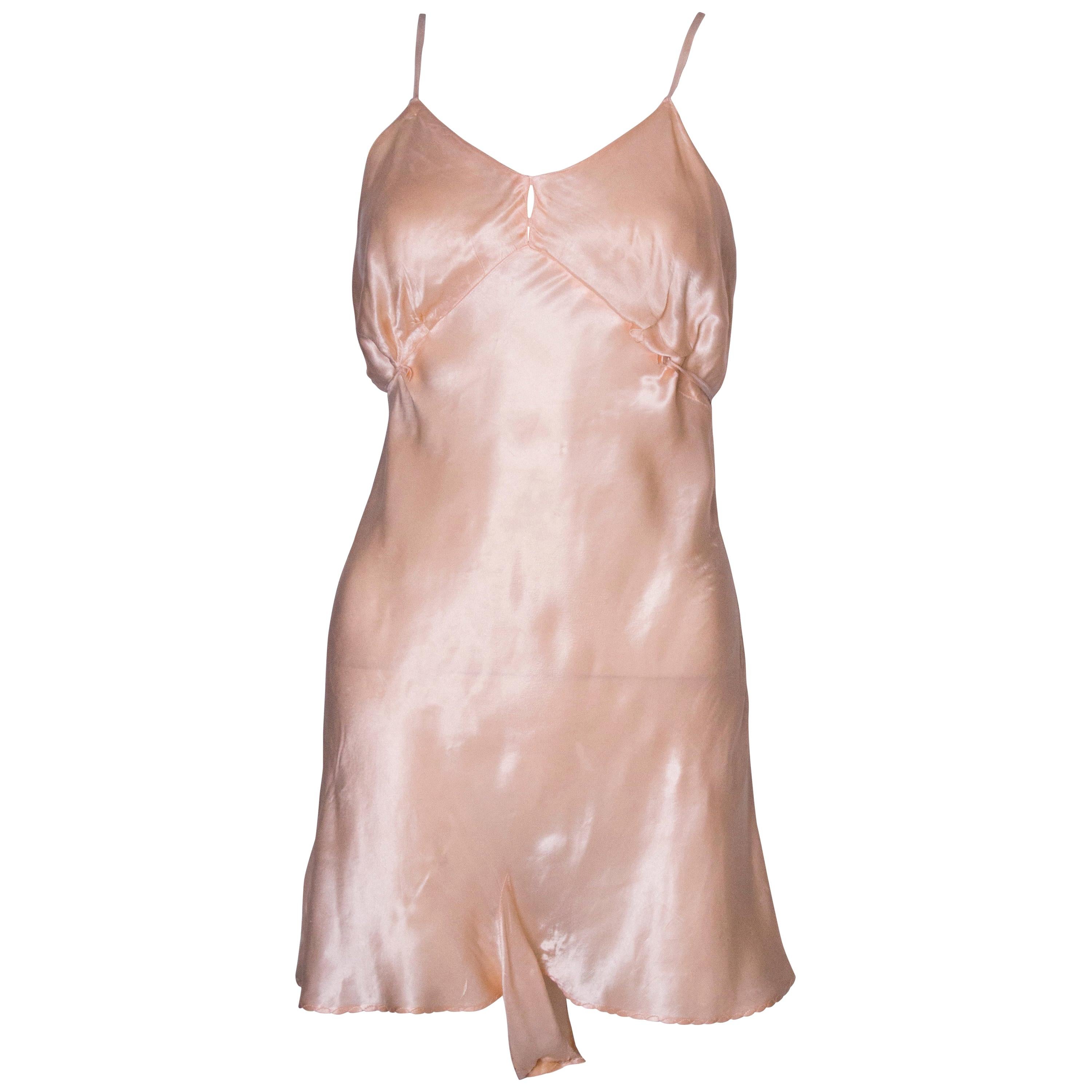 Vintage Peach Satin Cami Nickers For Sale