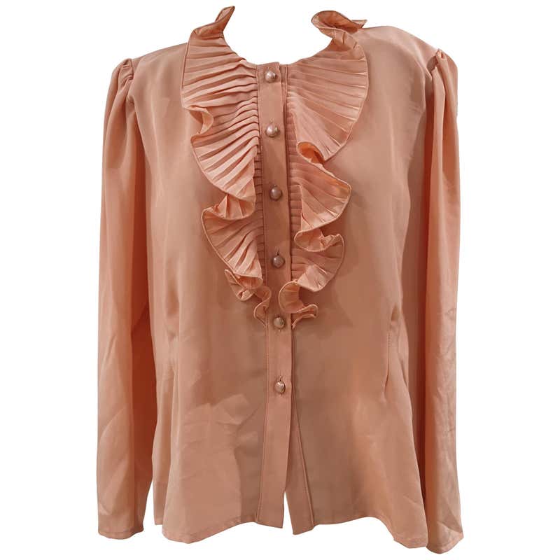Vintage peach shirt For Sale at 1stDibs