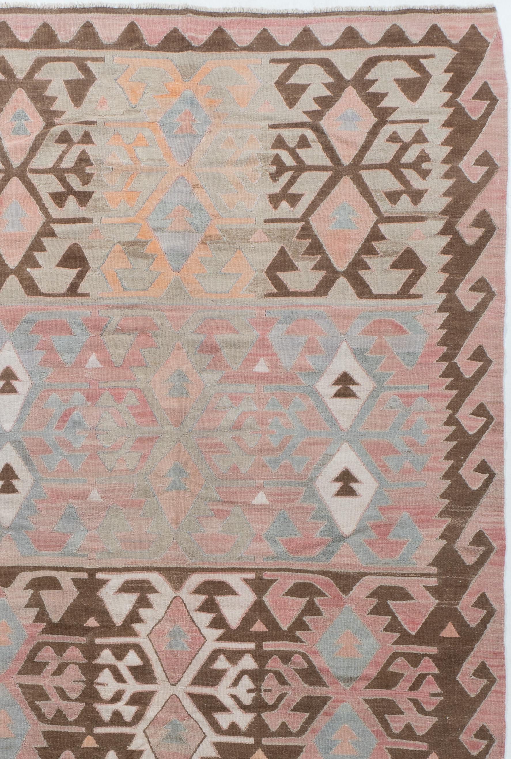 Turco Vintage Peach Rug & Kilim turco 5'9 X 12' in vendita