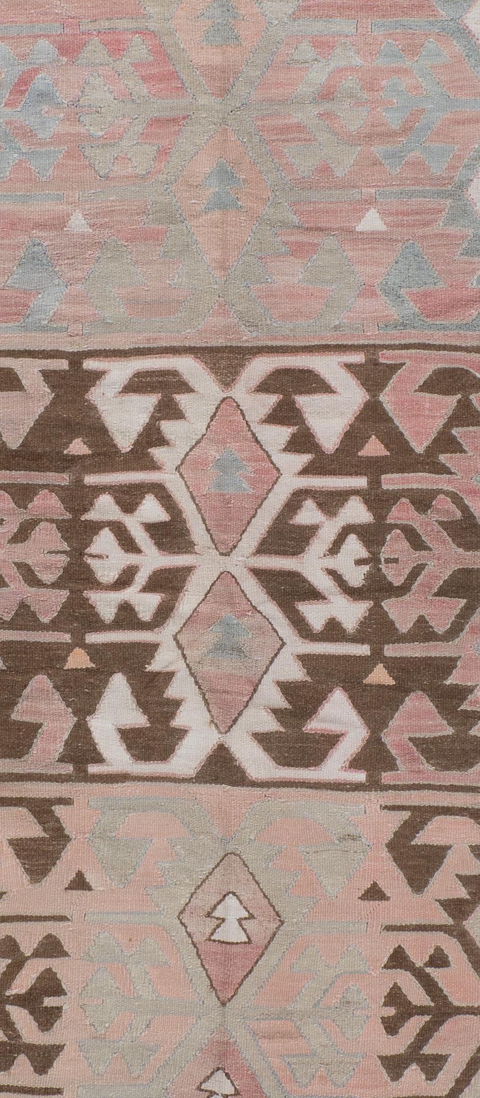 Tessuto a mano Vintage Peach Rug & Kilim turco 5'9 X 12' in vendita