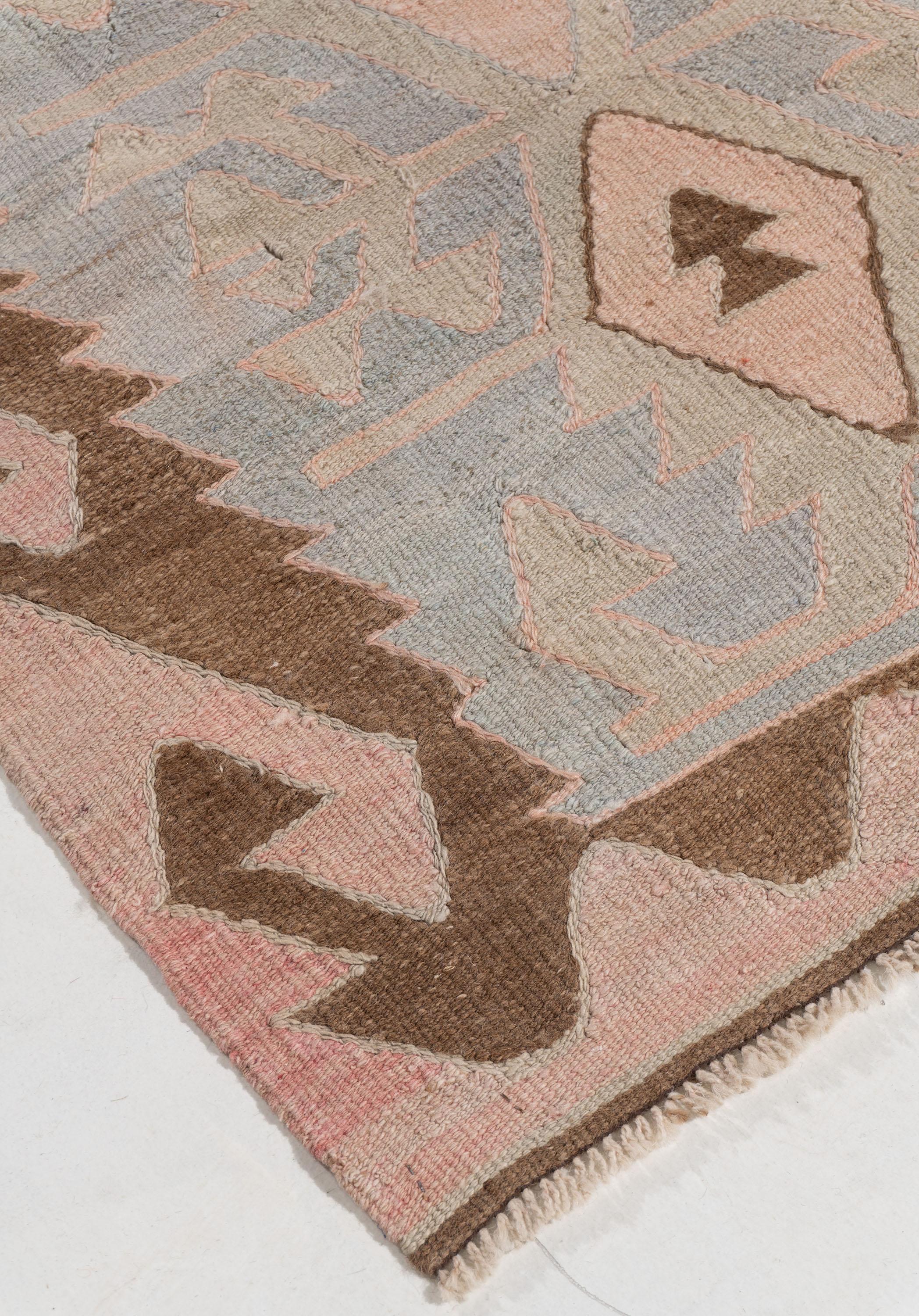 XX secolo Vintage Peach Rug & Kilim turco 5'9 X 12' in vendita