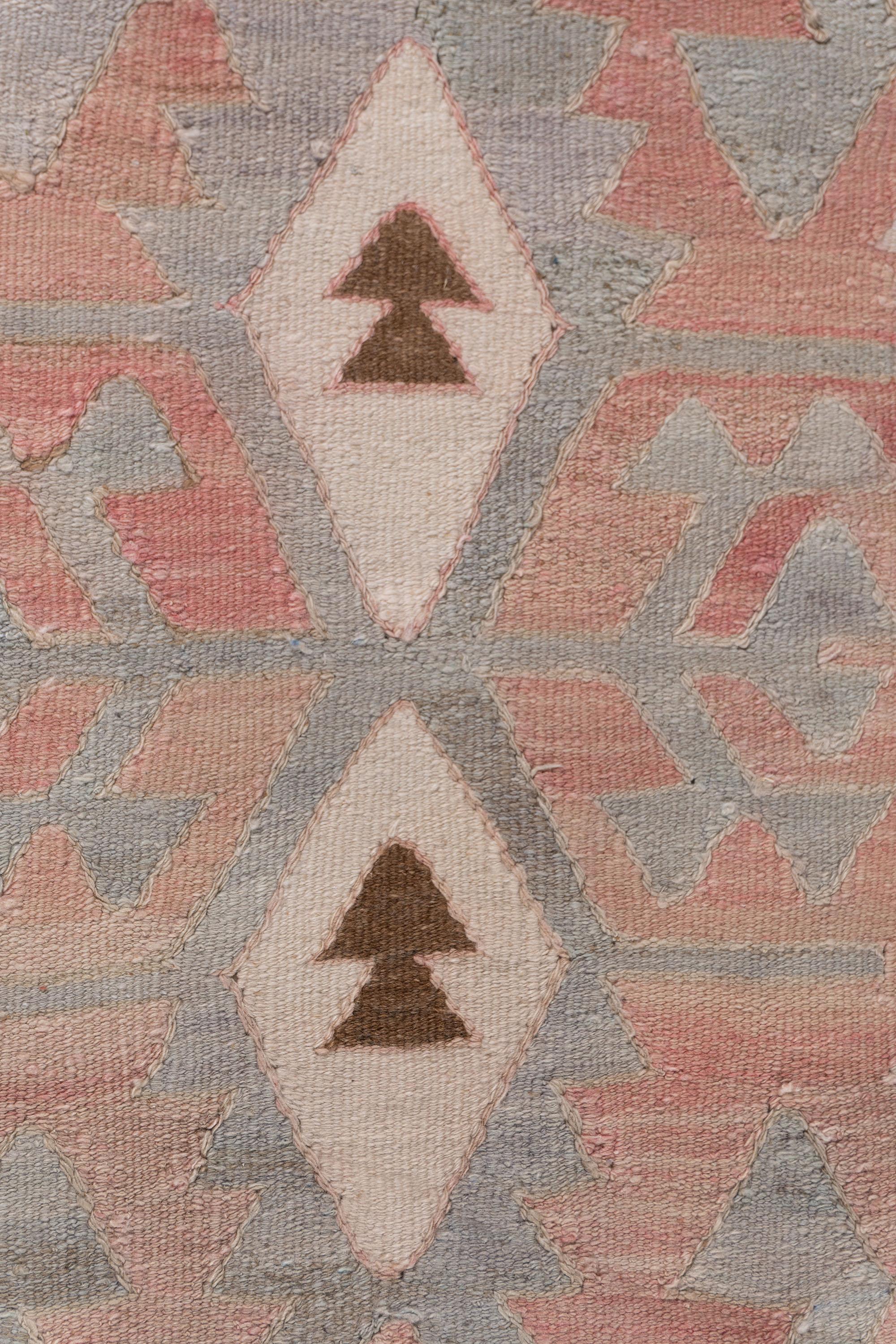 Lana Vintage Peach Rug & Kilim turco 5'9 X 12' in vendita