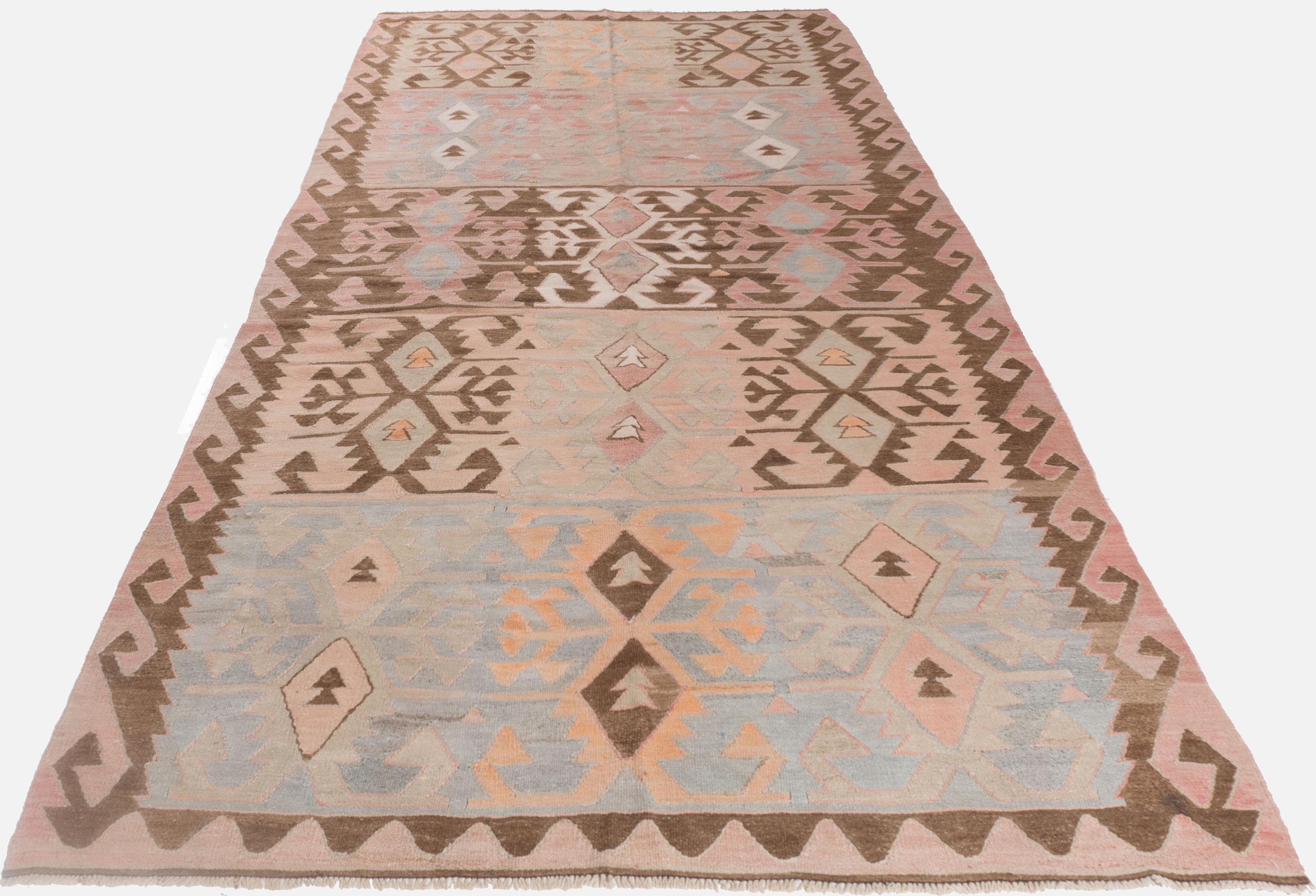 Vintage Peach Rug & Kilim turco 5'9 X 12' in vendita 1