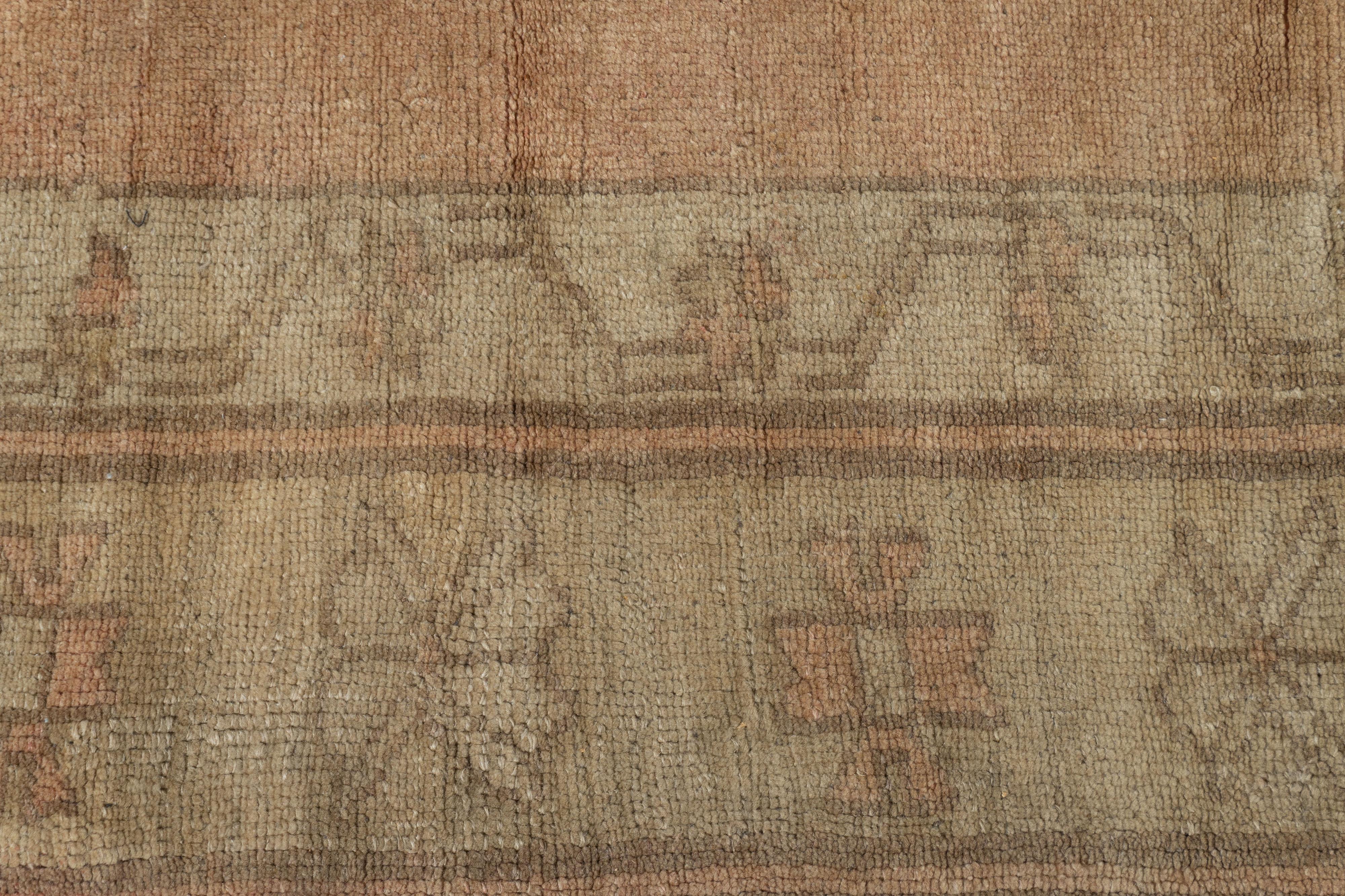 Vintage Peach Turkish Oushak Rug Kelleh 5'1 X 11'4 in vendita 1