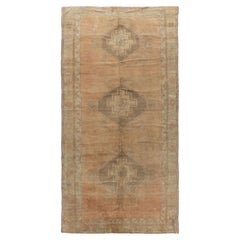 Vintage Peach Turkish Oushak Rug Kelleh 5'1 X 11'4