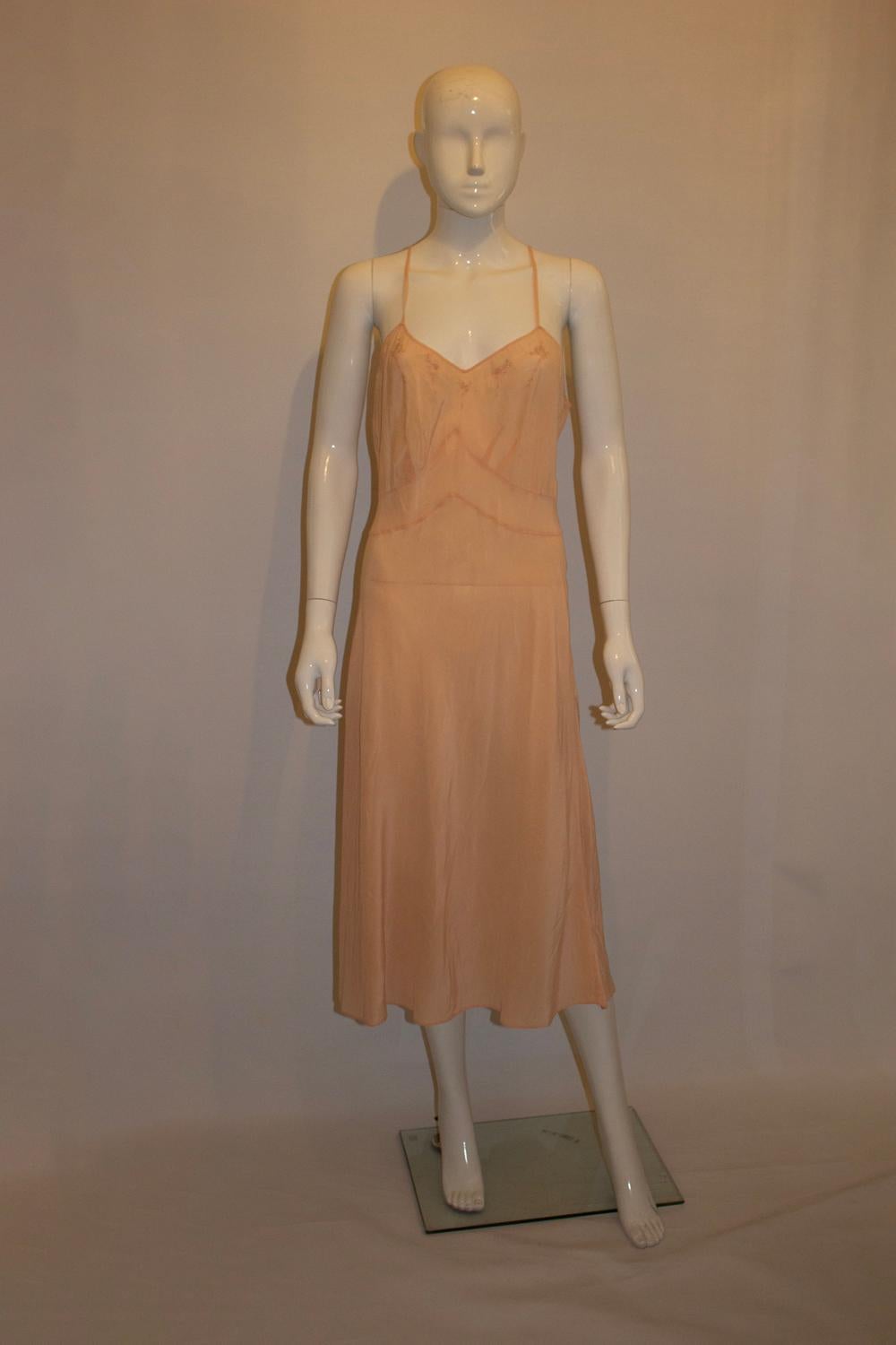Robe / Combinaison Vintage rose pêche Bon état - En vente à London, GB