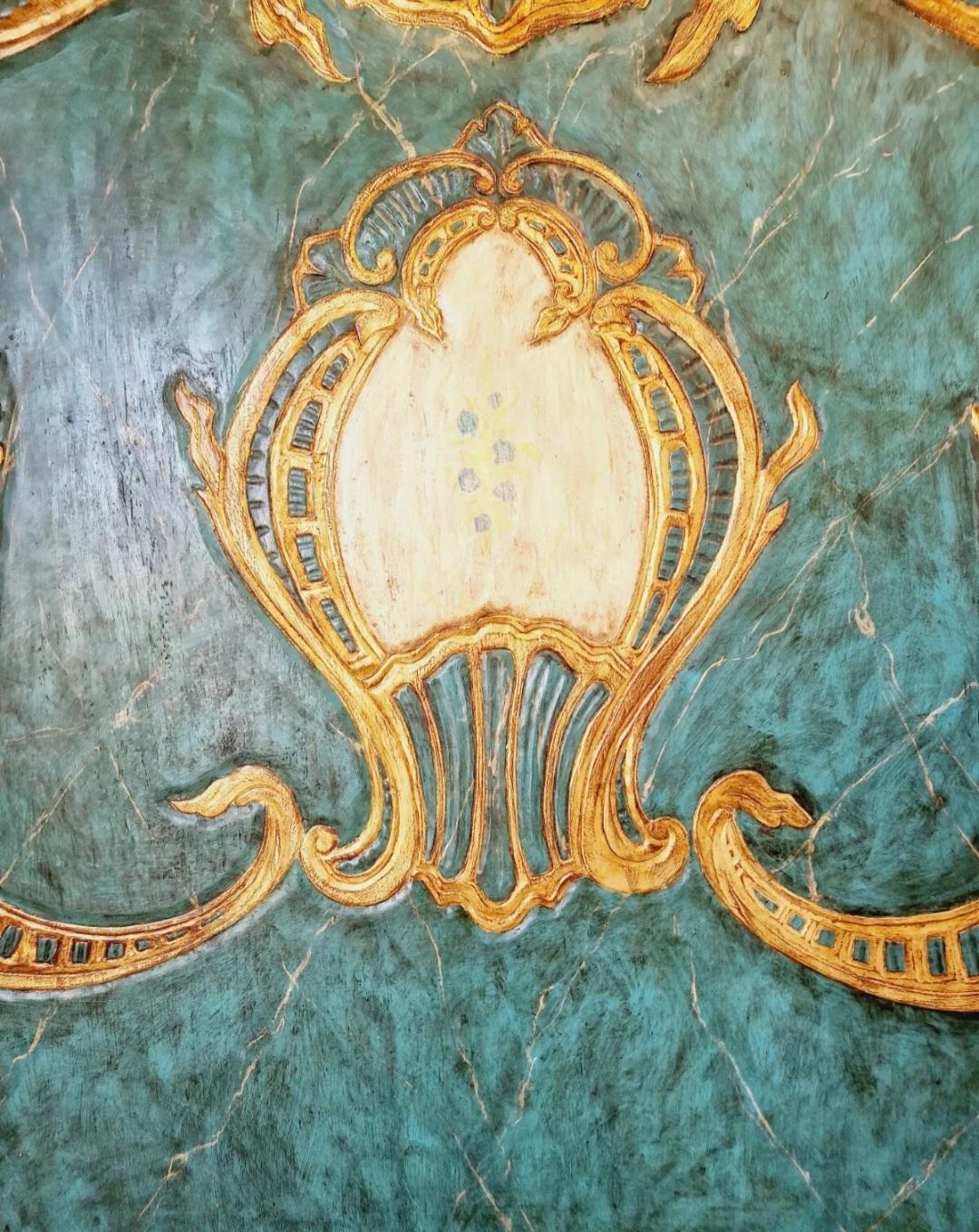 Bohemian Vintage Peacock Bed Headboard For Sale