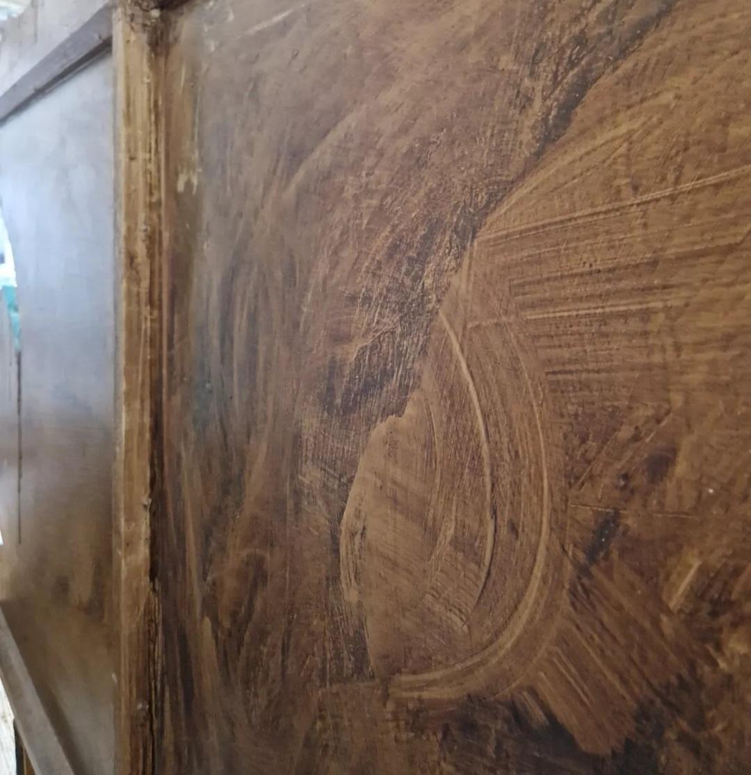 Lacquered Vintage Peacock Bed Headboard For Sale