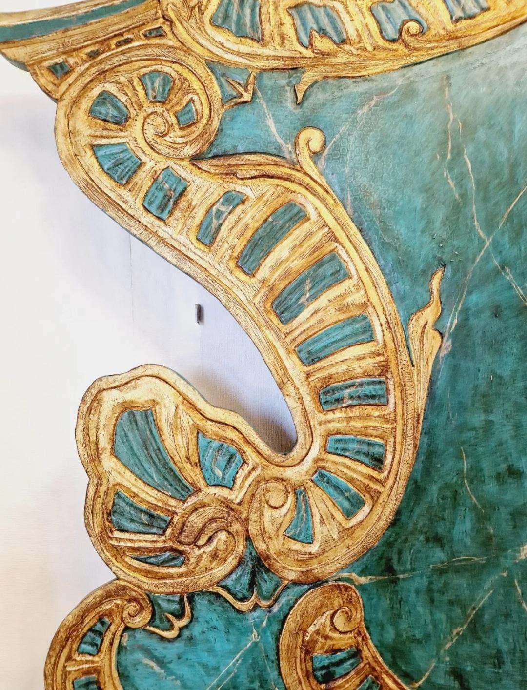 Late 20th Century Vintage Peacock Bed Headboard For Sale