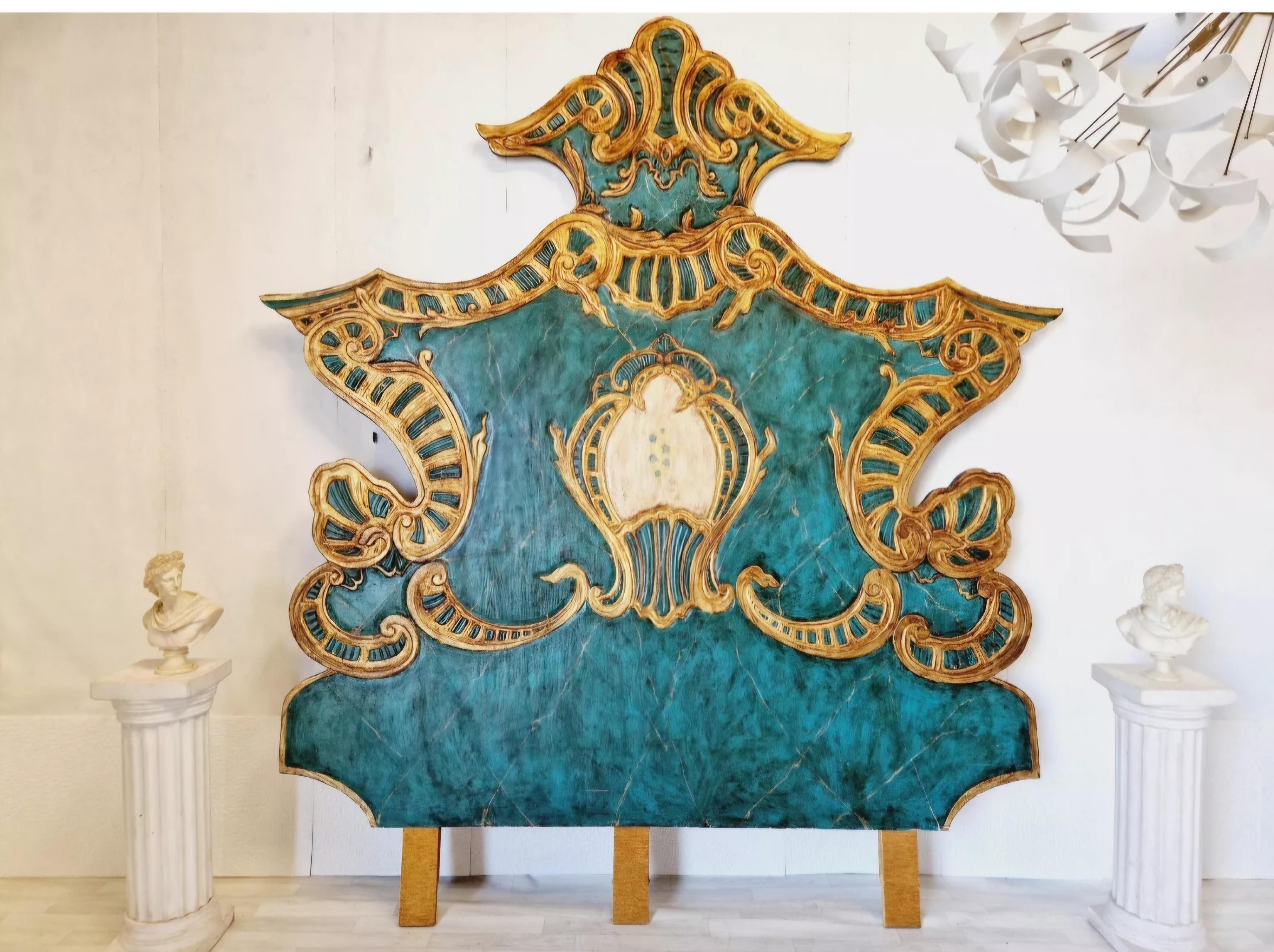 Vintage Peacock Bed Headboard For Sale 1