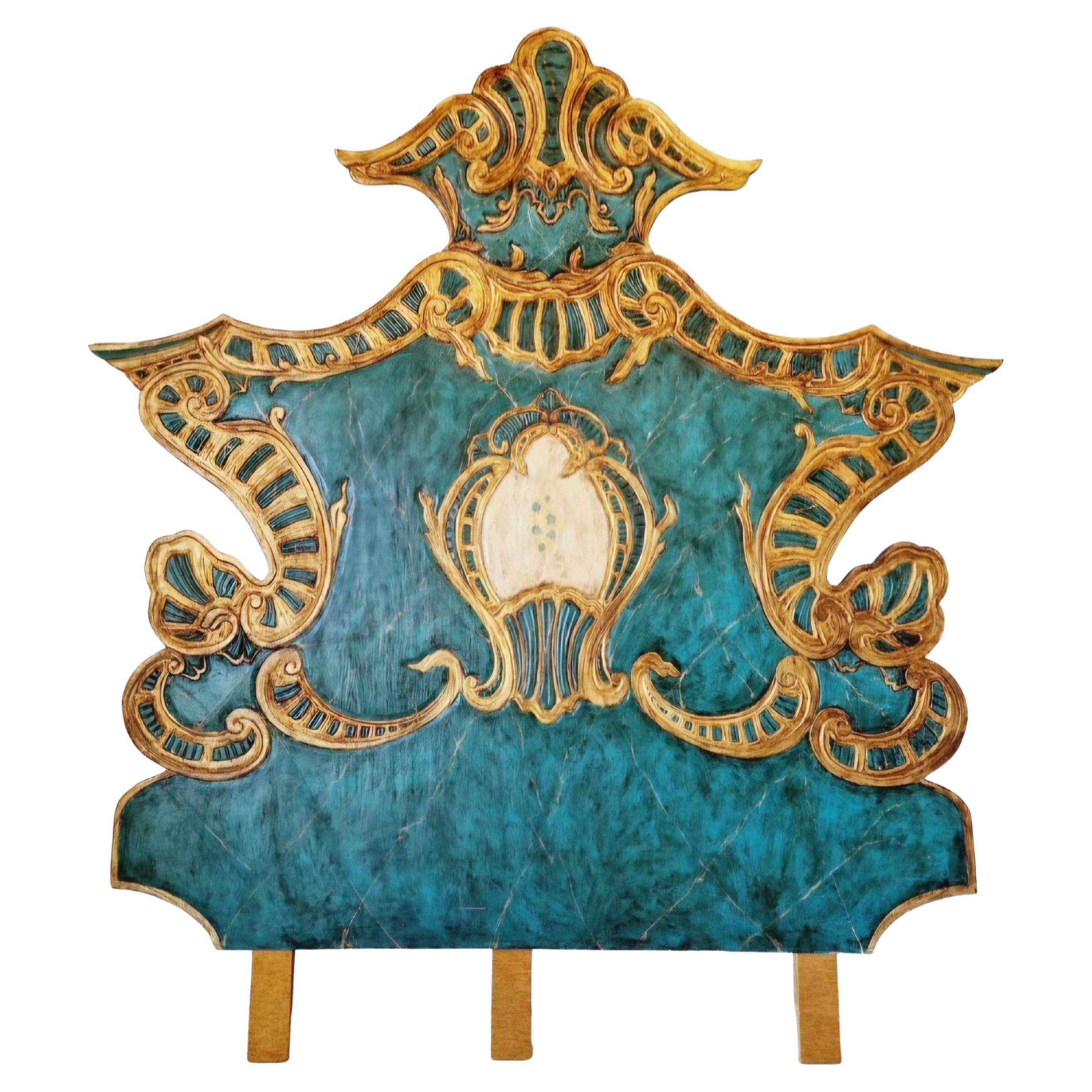 Vintage Peacock Bed Headboard