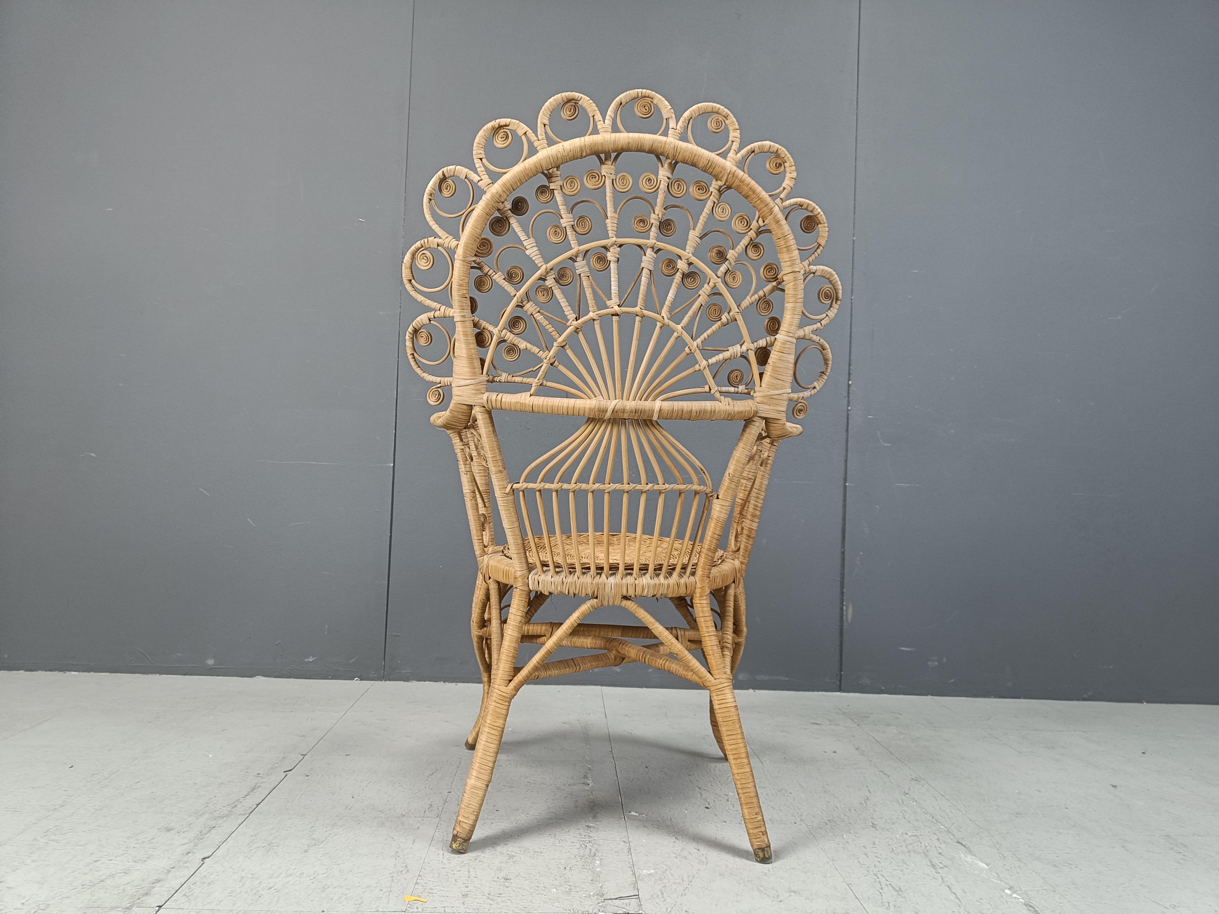 Vintage peacock chair, 1970s 3