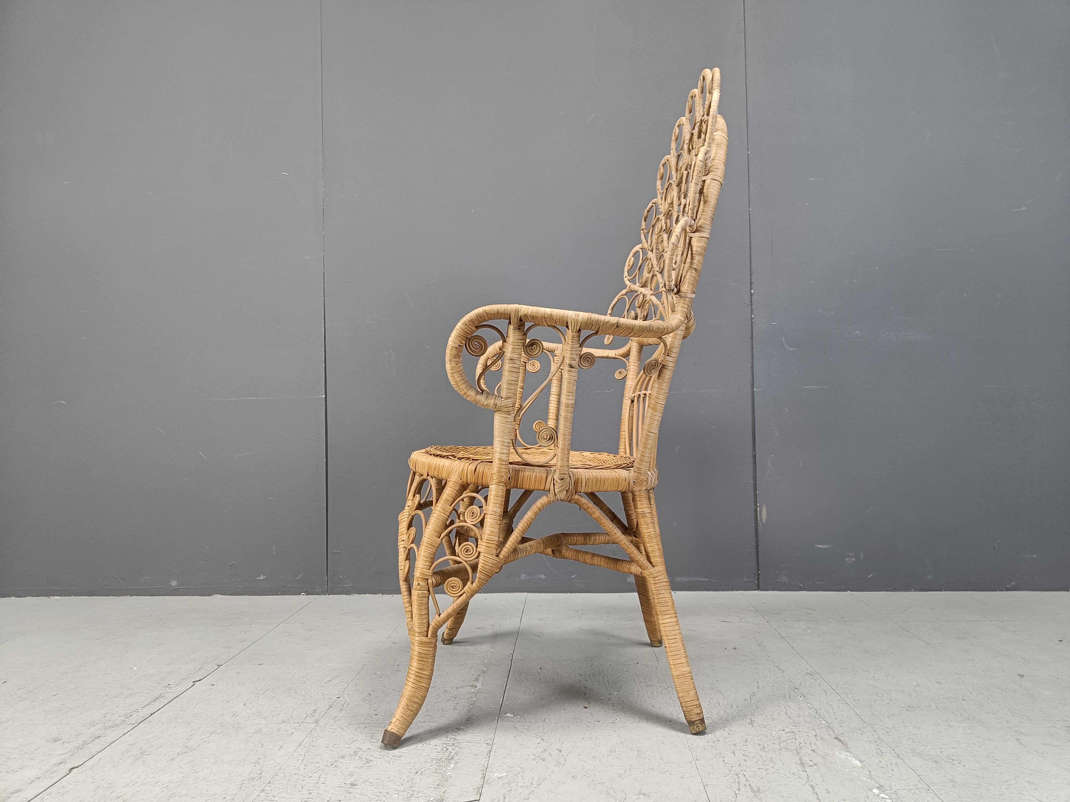 Vintage peacock chair, 1970s 1
