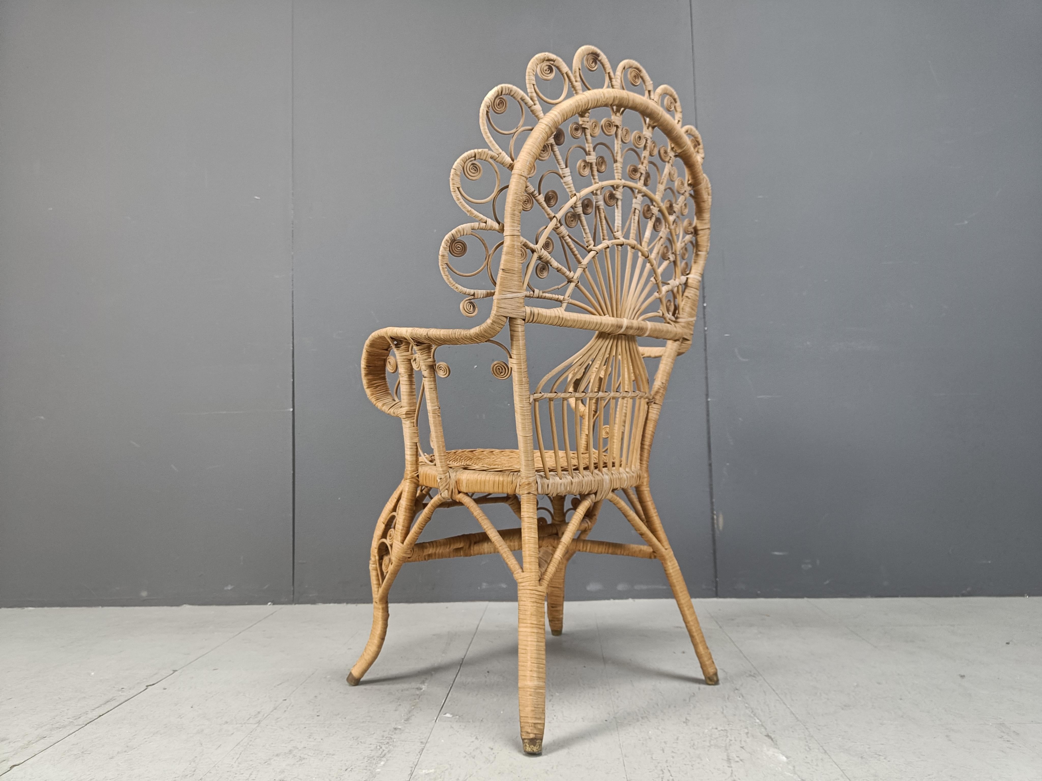 Vintage peacock chair, 1970s 2