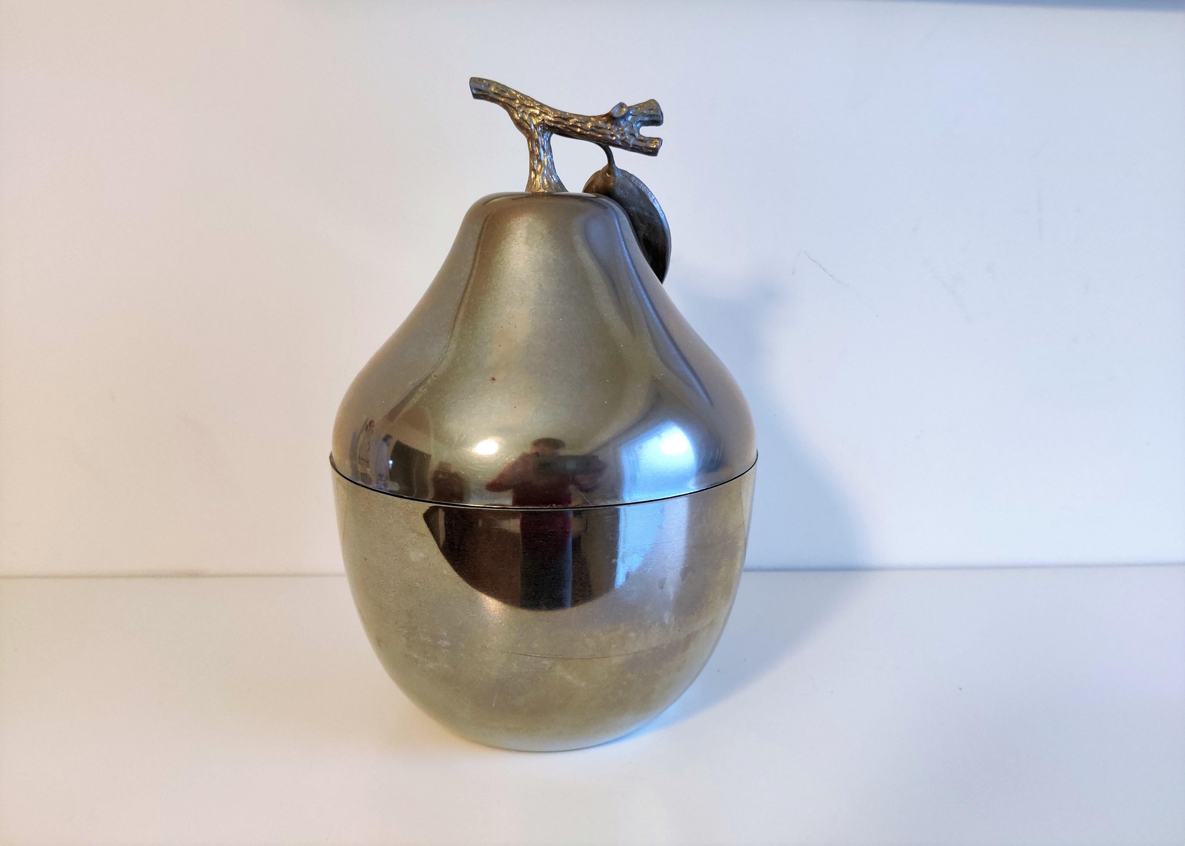Vintage Pear Ice Bucket by Freddotherm, 1970s In Good Condition In HEVERLEE, BE