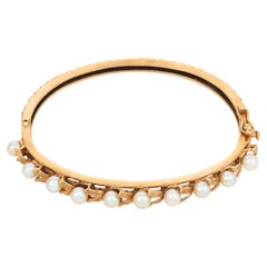 Braccialetto vintage con perle in oro giallo 14k