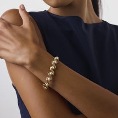 Vintage pearl 14k yellow gold bracelet