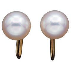 Vintage Pearl Yellow Gold Screw-Back Earrings Box