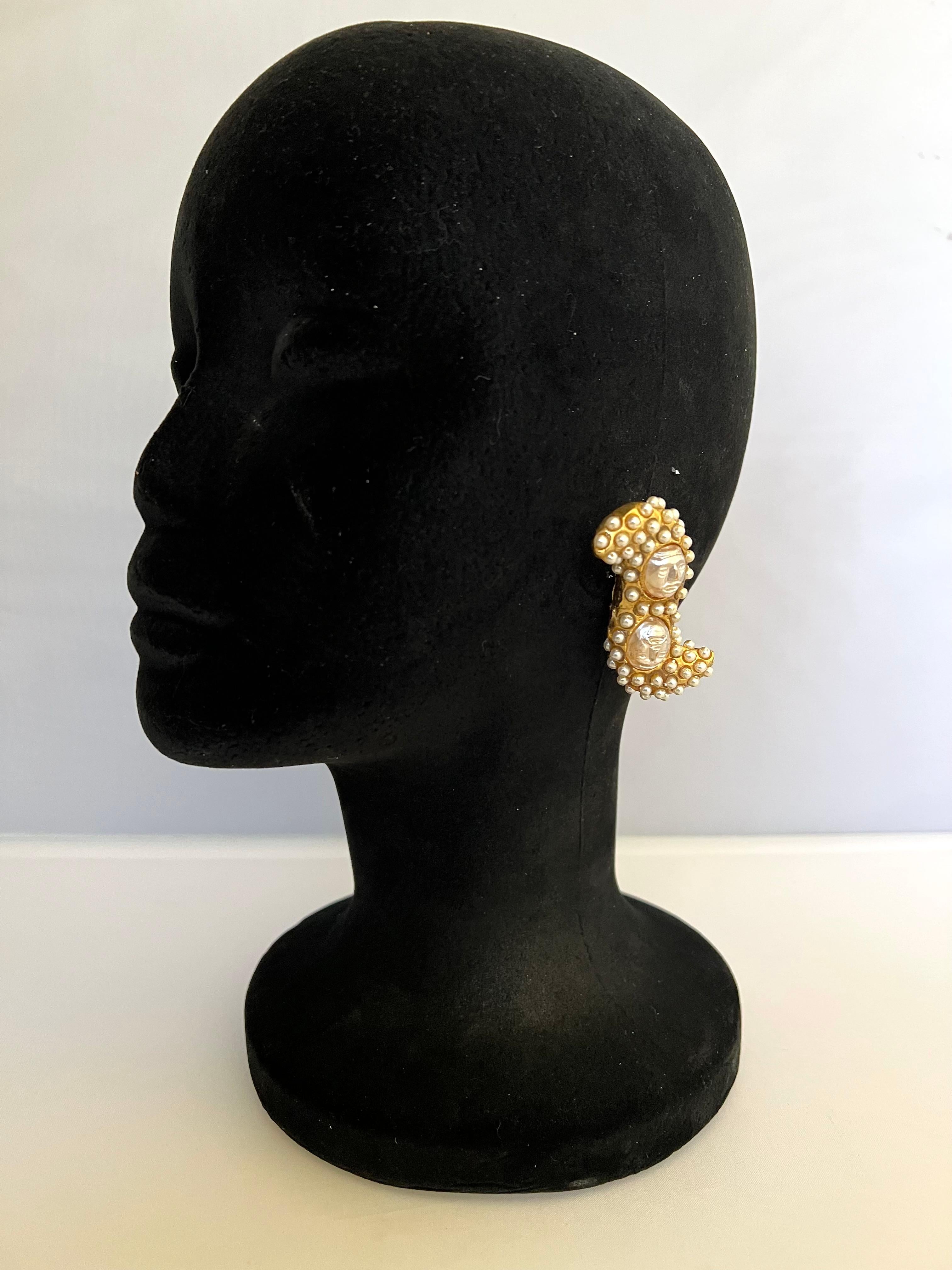 Artisan Vintage Pearl Alexis Lahellec Earrings 