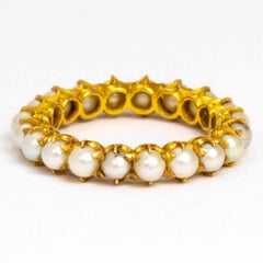 Vintage Pearl and 18 Carat Gold Eternity Band