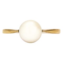 Vintage Pearl and 18 Carat Gold Ring