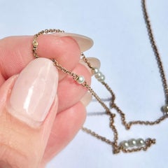 Collana vintage di perle e oro 9 carati
