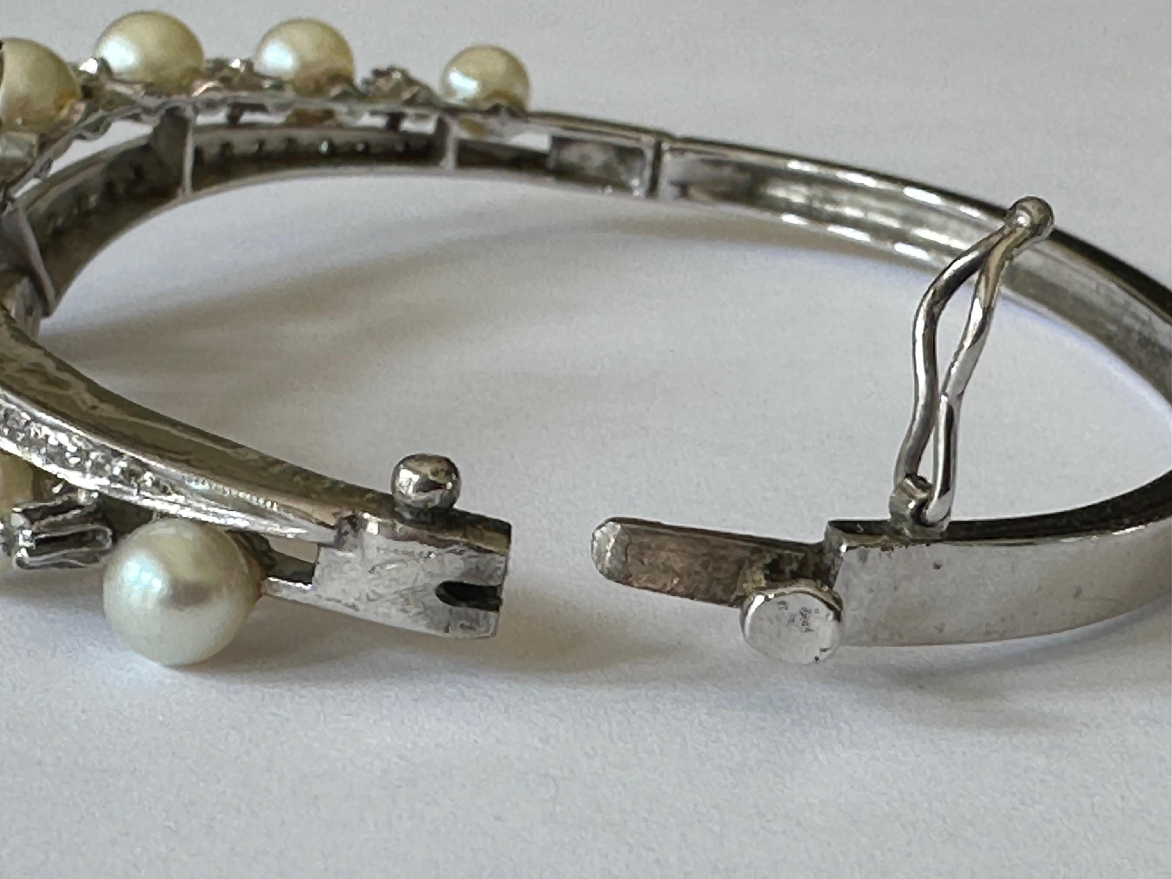 Vintage Perle und Diamant-Armreif 2