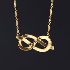 Vintage Pearl Infinity Conversion Necklace of 14k Gold