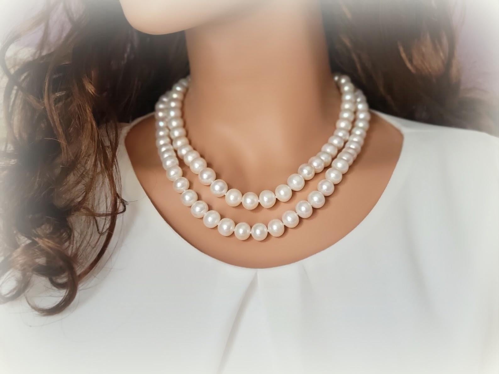 Vintage Perlenkette Damen im Angebot